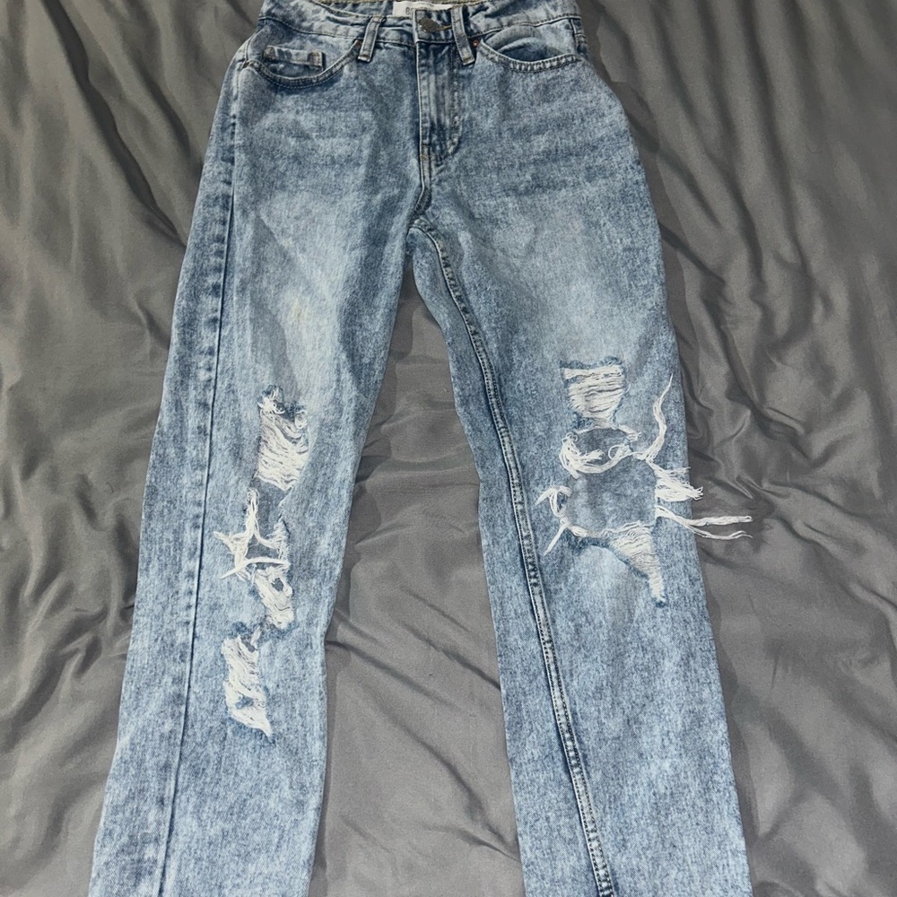 Distressed Light Blue Wash Women's Jeans
